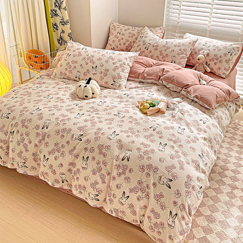 Pink Rabbit Soft Bedding Sets