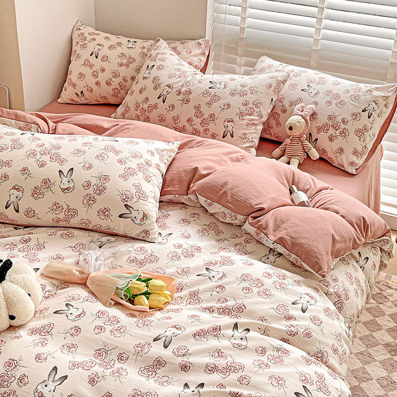 Pink Rabbit Soft Bedding Sets