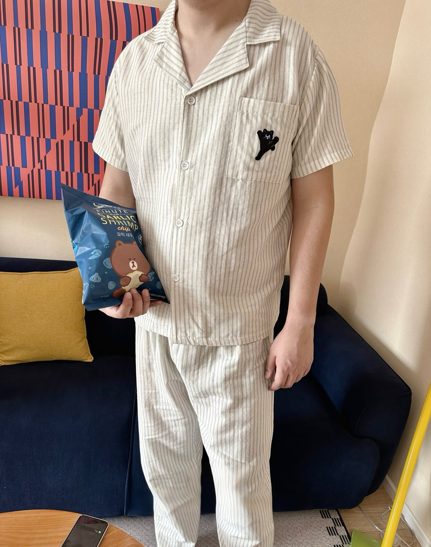 Whisker Stripes Pure Cotton Couple Pajama Collection