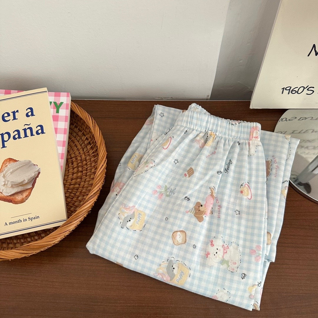 Blue Pup Pure Cotton Pajama Set