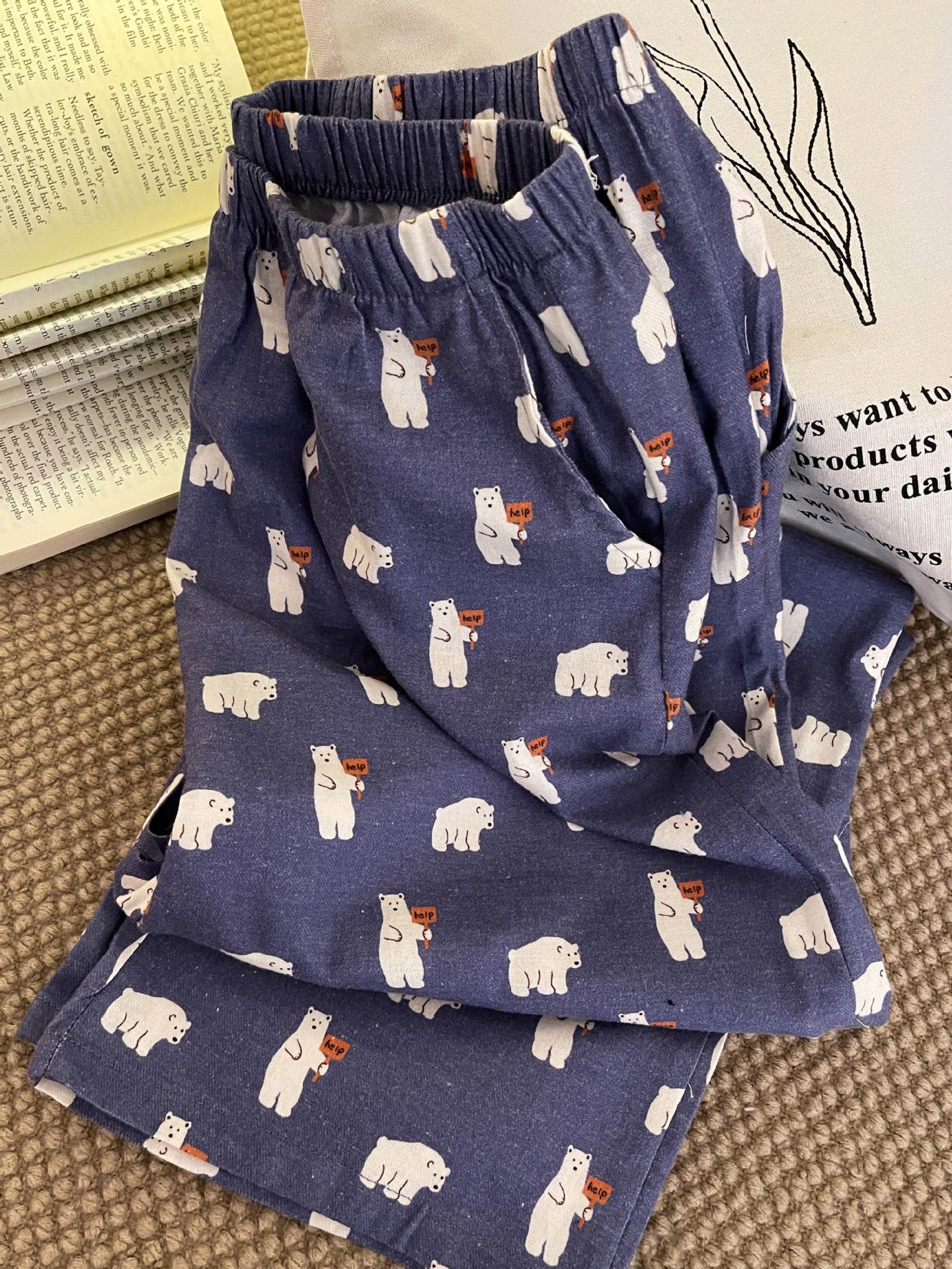 Winter Brushed Cotton Polar Bear Pajama Set