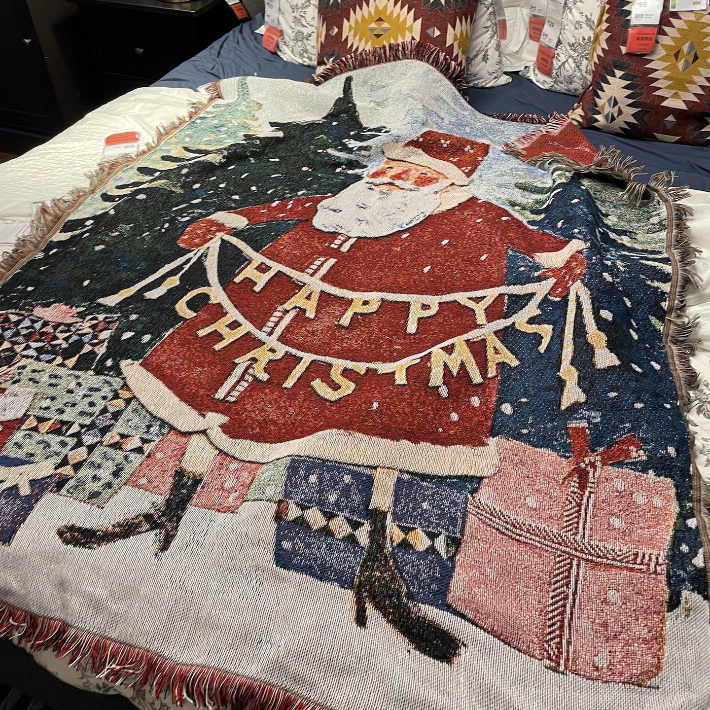 Santa Christmas Sofa Throw