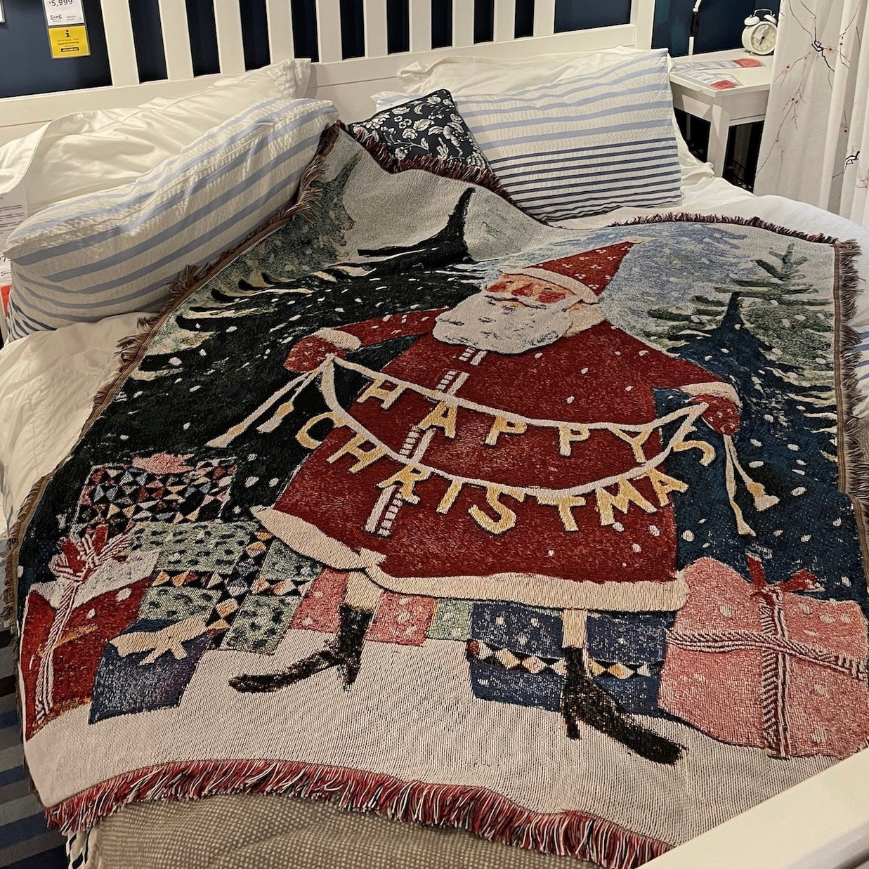 Santa Christmas Sofa Throw