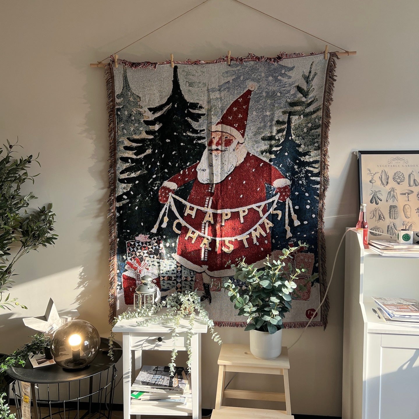 Santa Christmas Sofa Throw