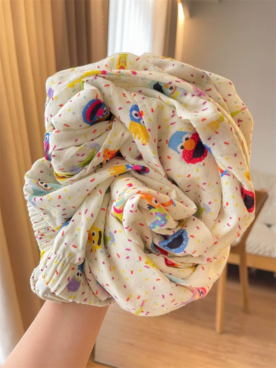 芝麻街图案睡裤