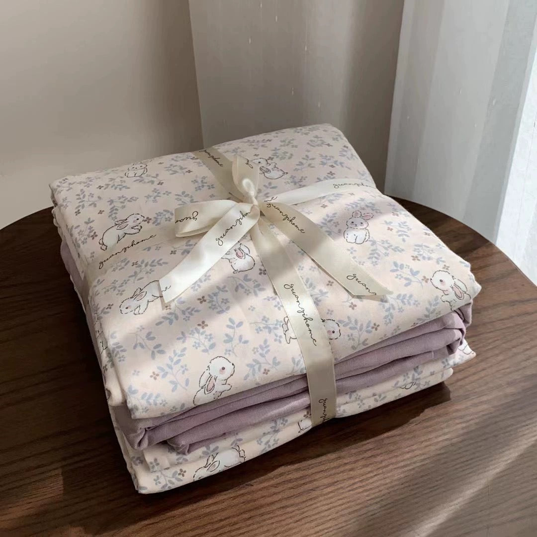 Purple Garden 100% Cotton Gauze Beddings