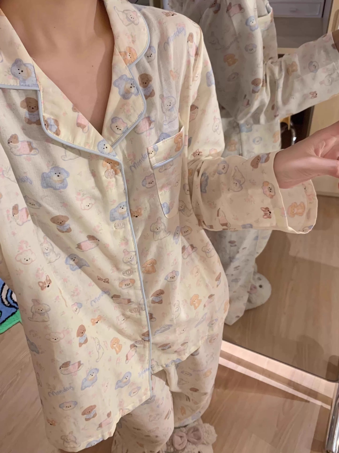 Puffy Pup Pure Cotton Pajama Set