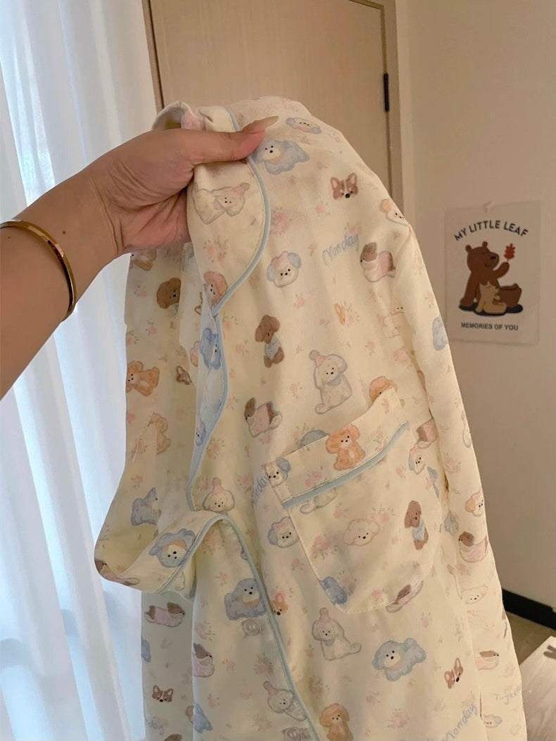 Puffy Pup Pure Cotton Pajama Set