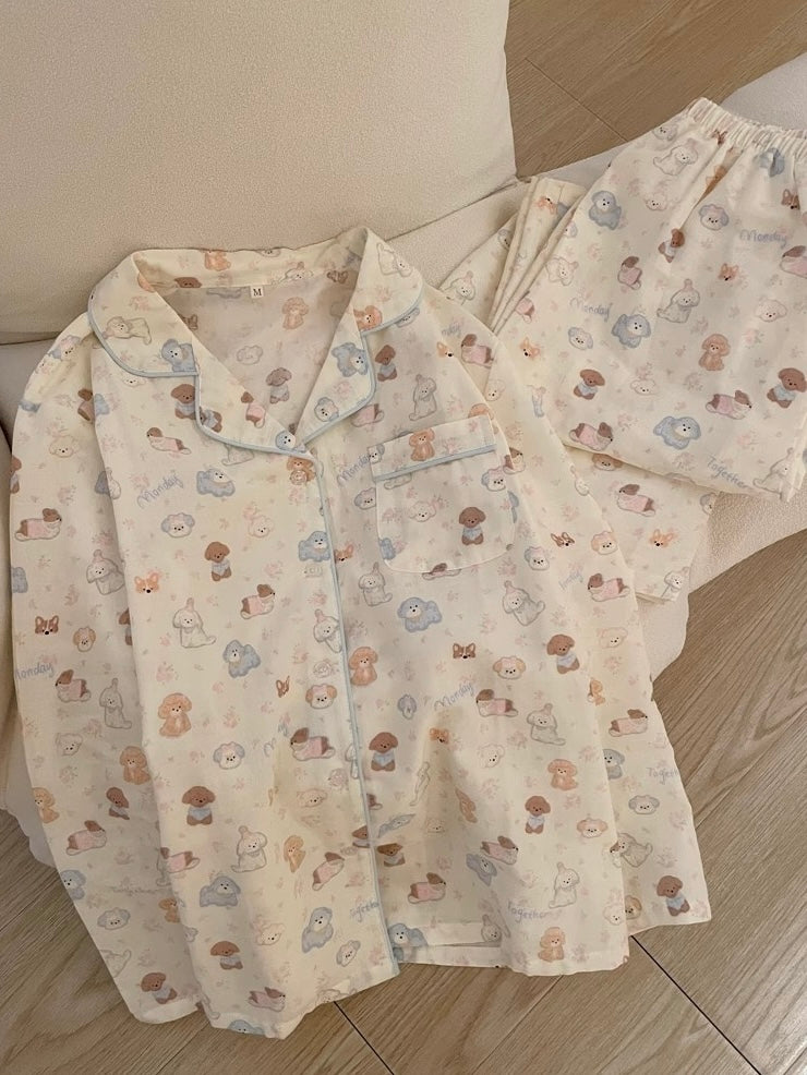 Puffy Pup Pure Cotton Pajama Set