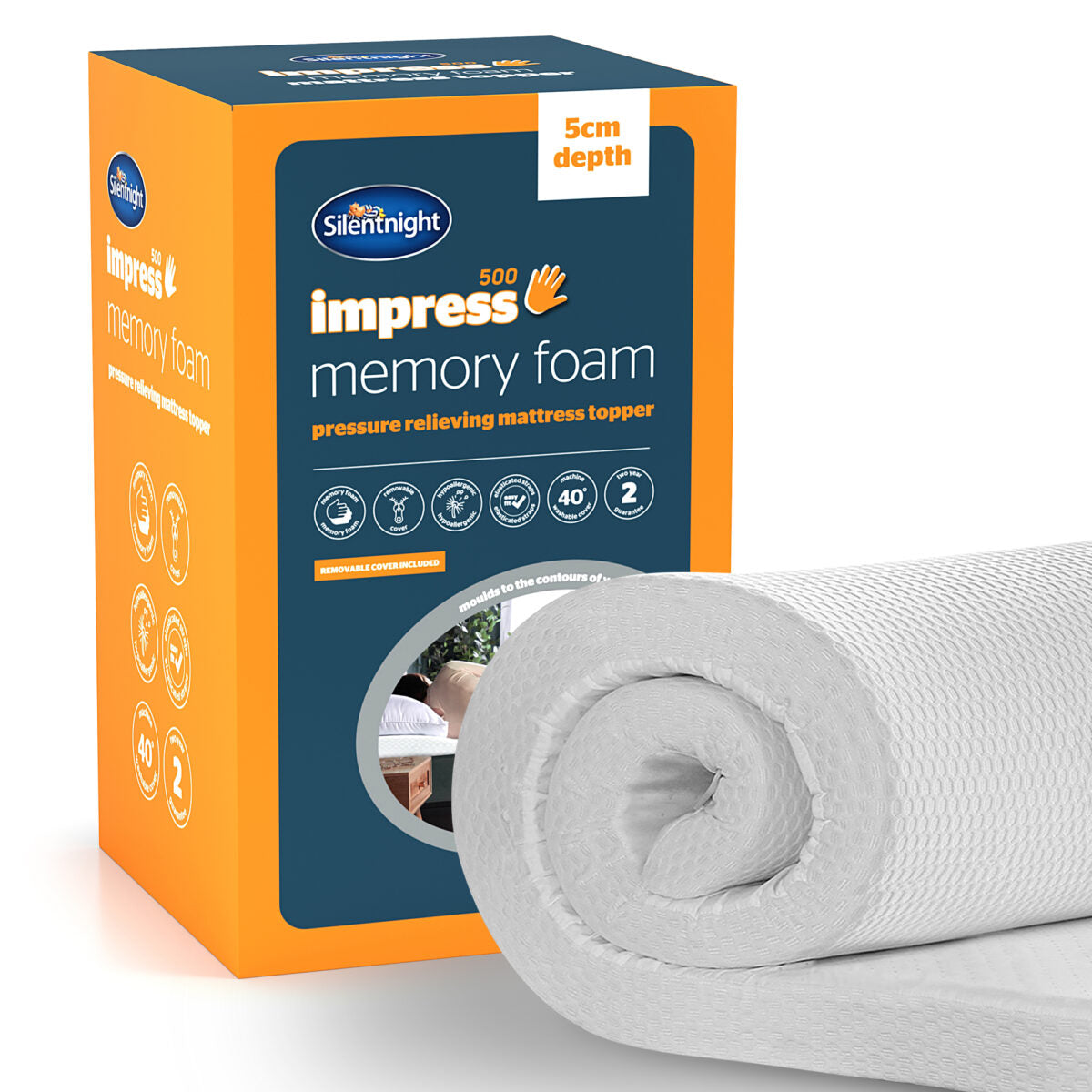 Silentnight Impress Memory Foam Mattress Topper – 5cm