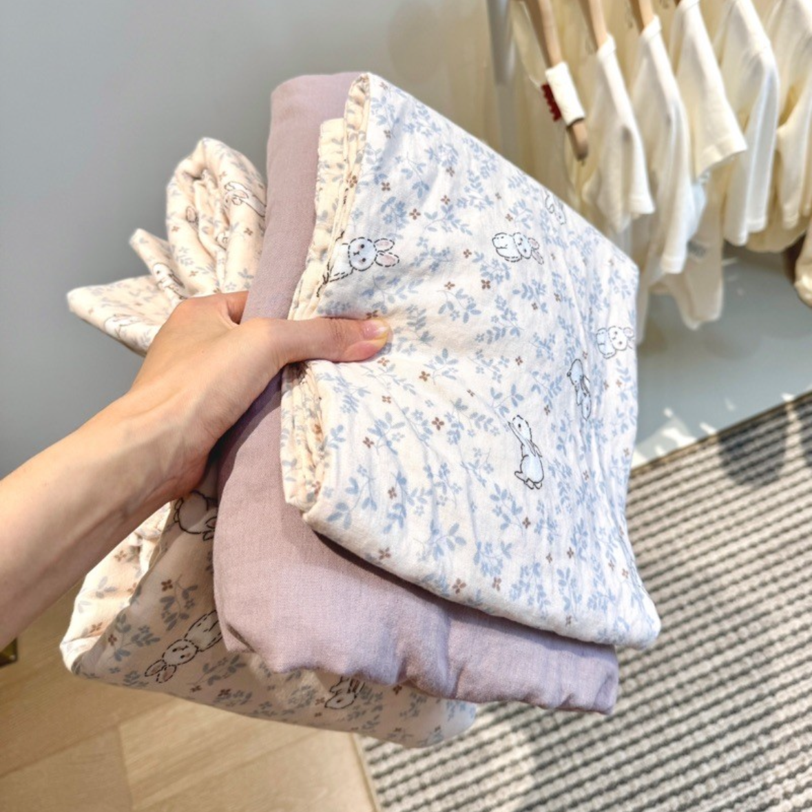 Purple Garden 100% Cotton Gauze Beddings