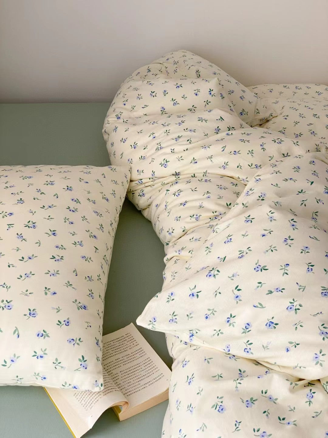 Autumn & Winter Knit Cotton Bedding Set - Floral Garden