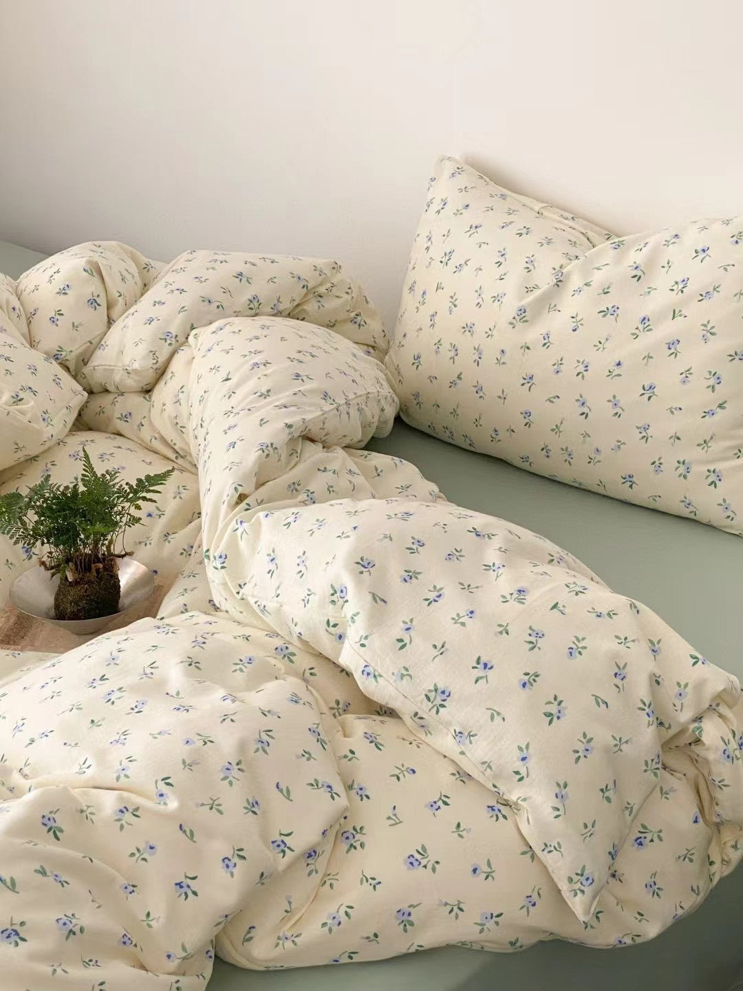 Autumn & Winter Knit Cotton Bedding Set - Floral Garden