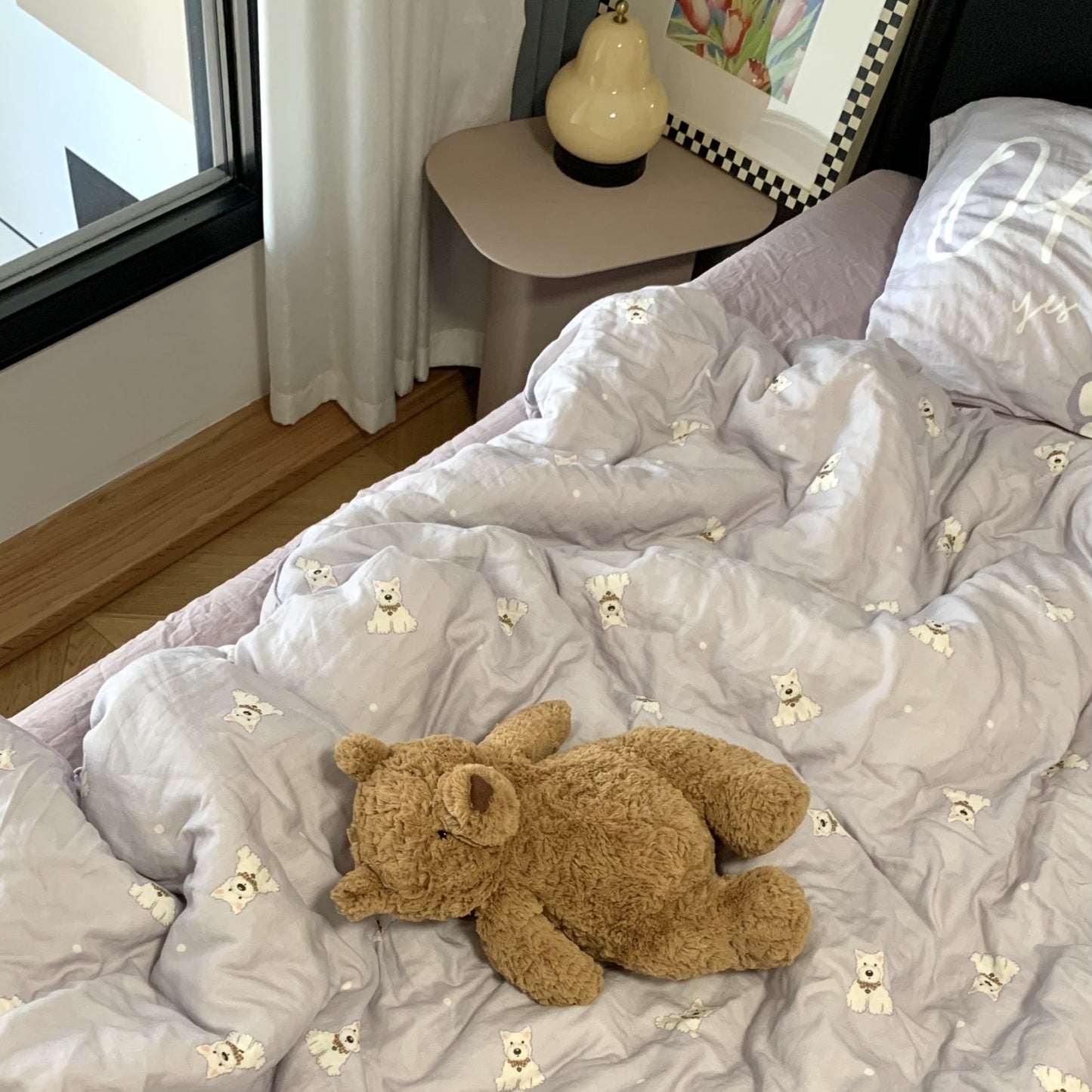 BreezeSoft Gauze Cotton Bedding Set - Scottie Dog