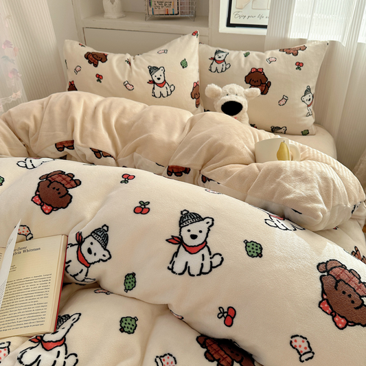 Furry Friends Fluffy Winter Bedding Set