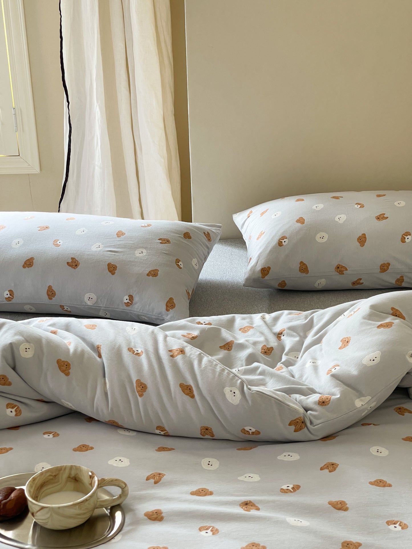 Autumn & Winter Knit Cotton Bedding Sets - Sunny Puppy