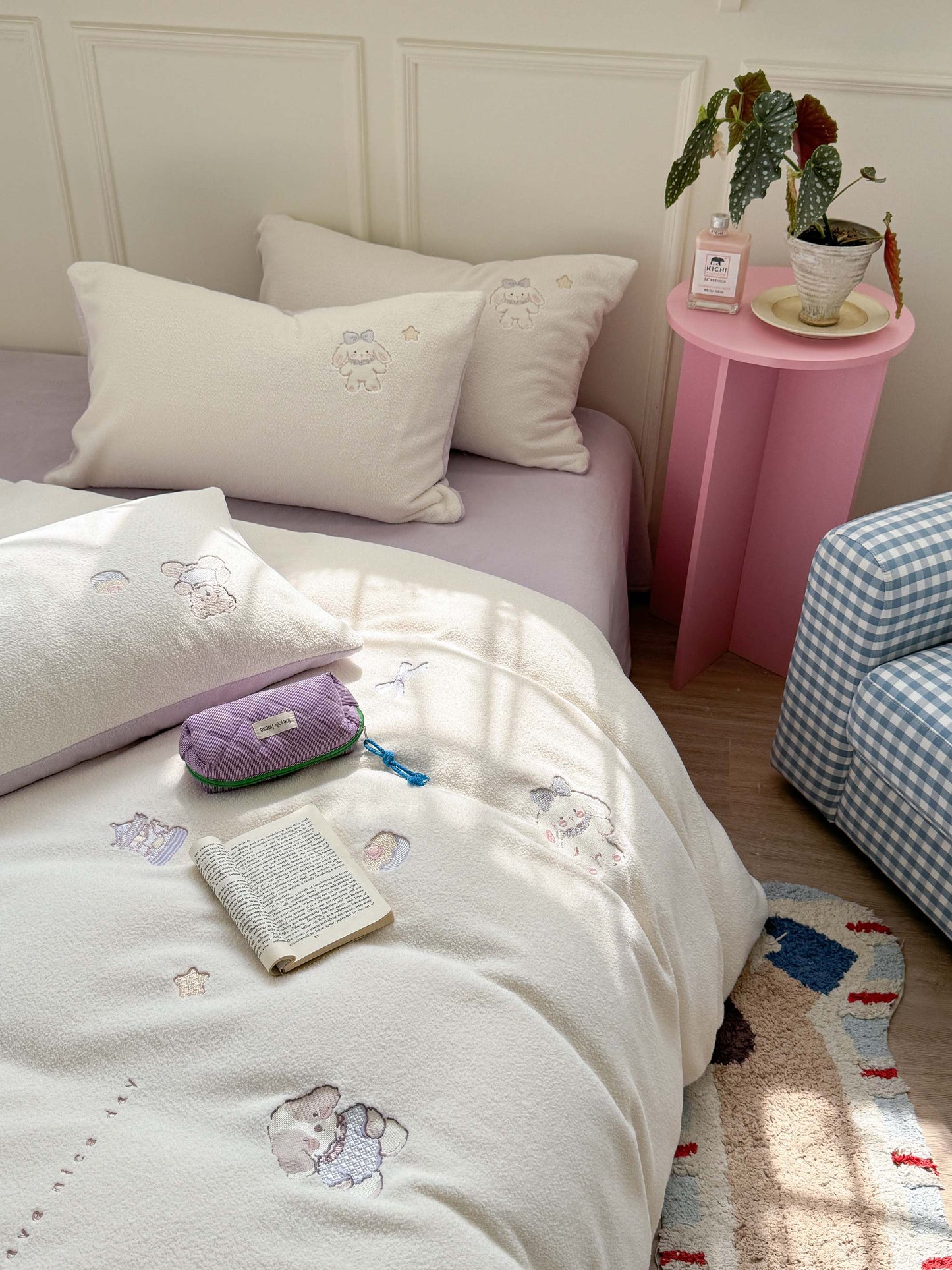 加绒加厚：熊仔派对牛奶绒床上用品