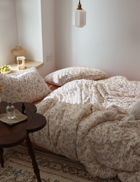 Autumn & Winter Knit Cotton Bedding Set - Sunlit Garden