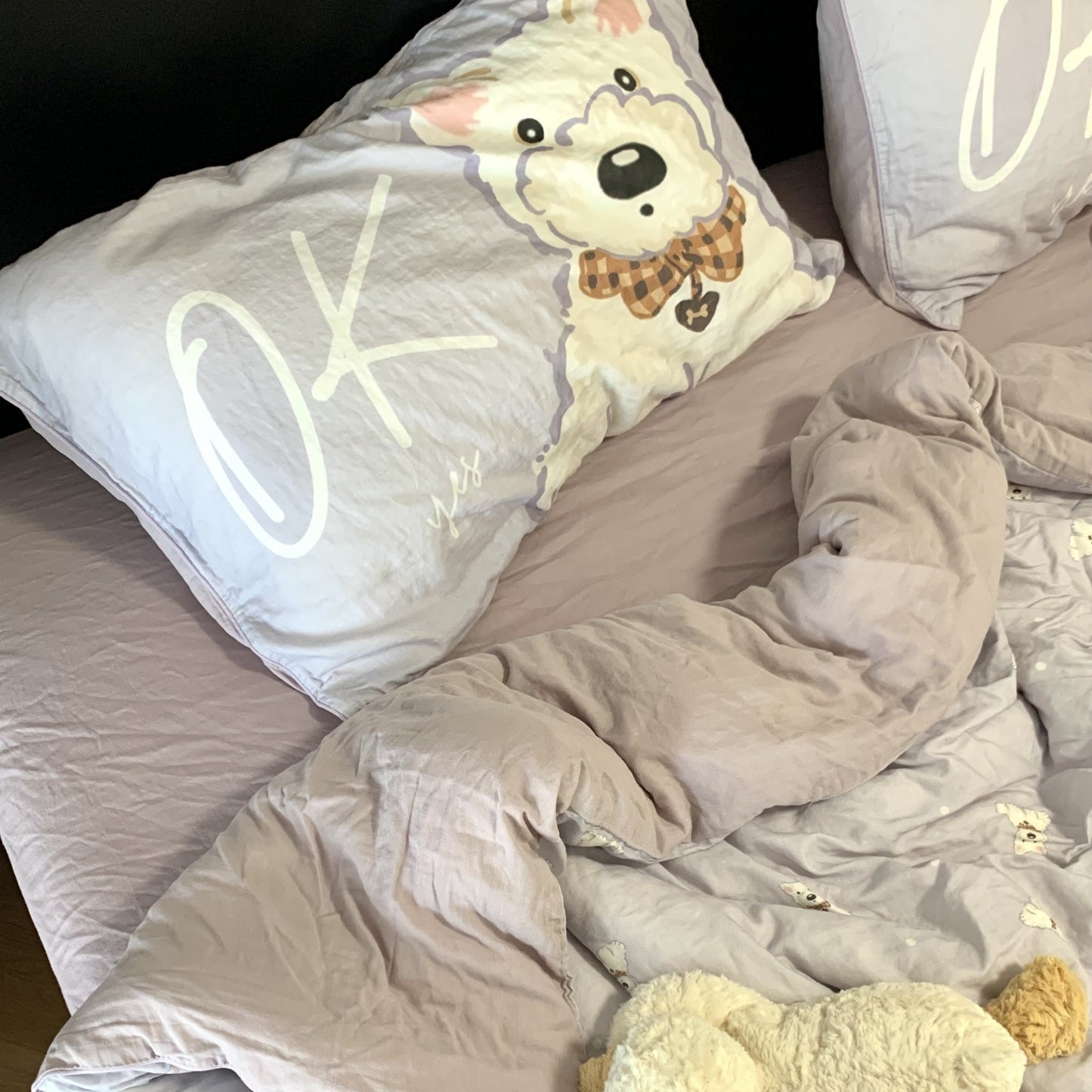 BreezeSoft Gauze Cotton Bedding Set - Scottie Dog