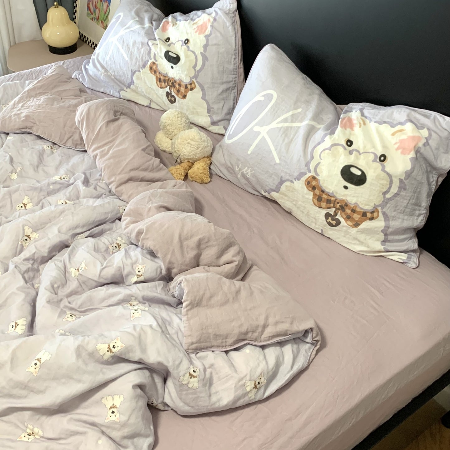 BreezeSoft Gauze Cotton Bedding Set - Scottie Dog