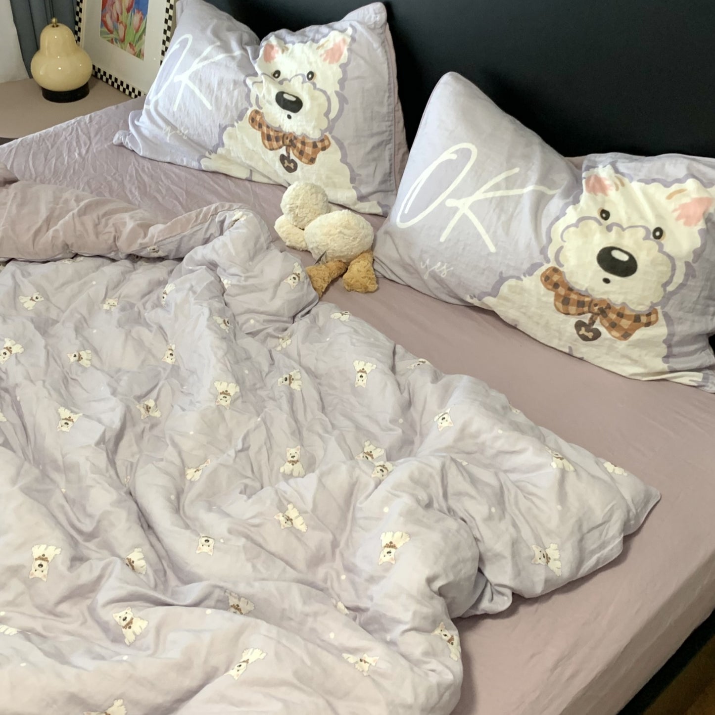 BreezeSoft Gauze Cotton Bedding Set - Scottie Dog