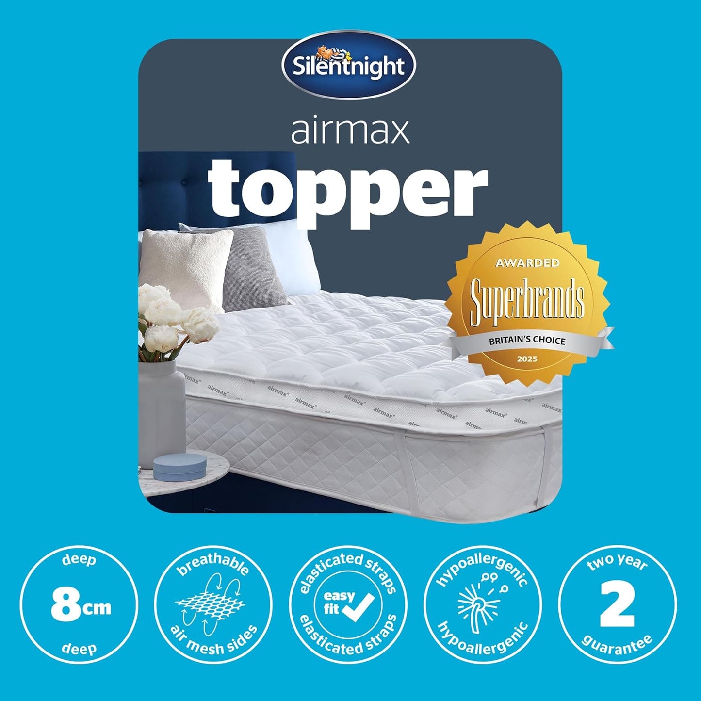 Silentnight Airmax Mattress Topper – 8cm
