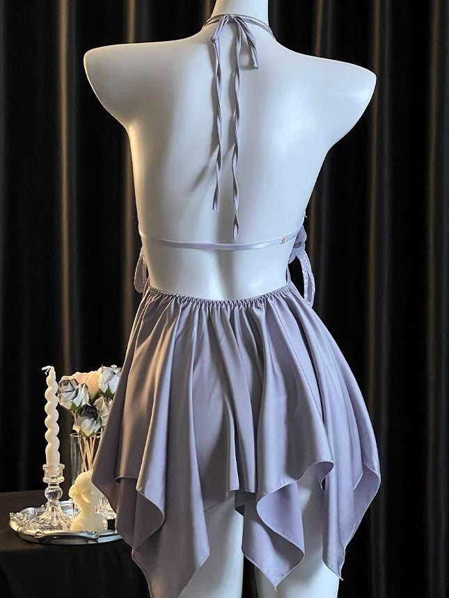 Butterfly Lace Lingerie Nightdress (Robe Not Included)