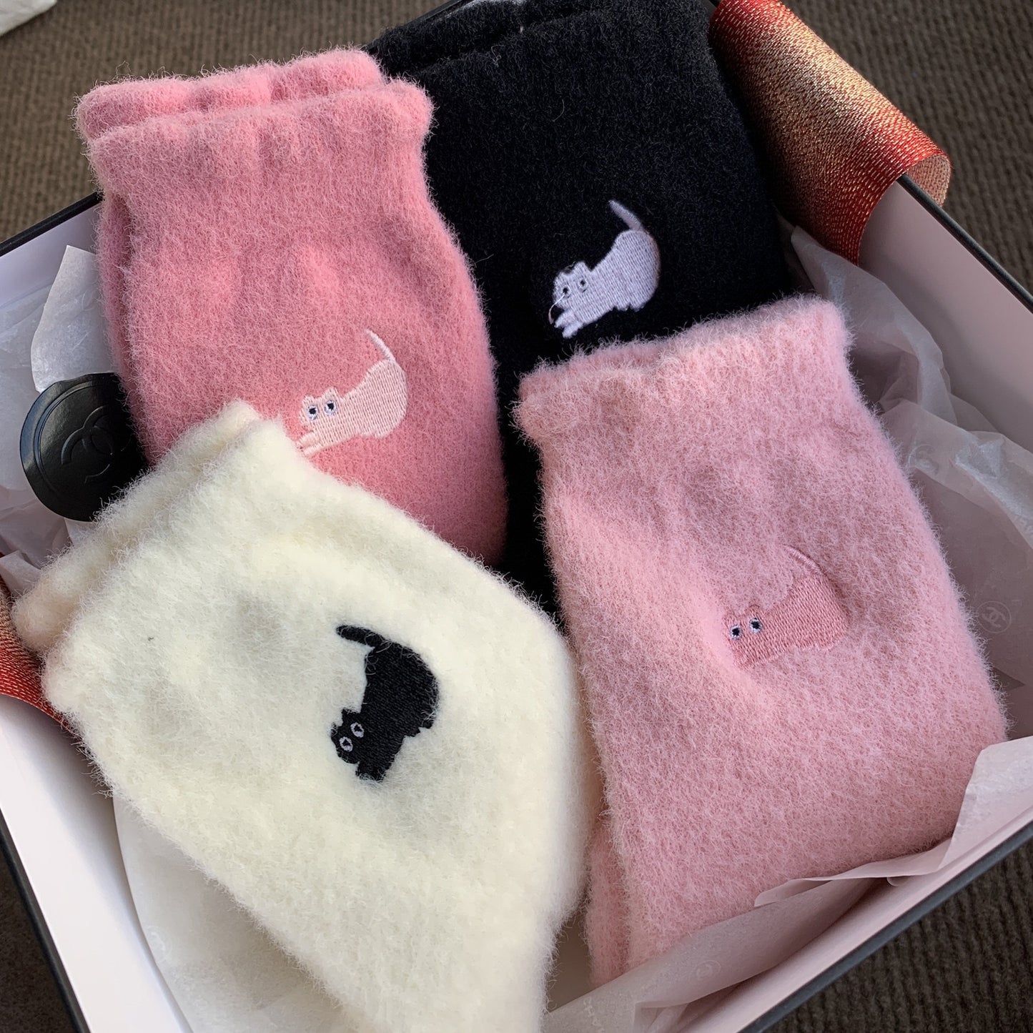 Cozy Cat Fluffy Thermal Socks - 2 Pairs